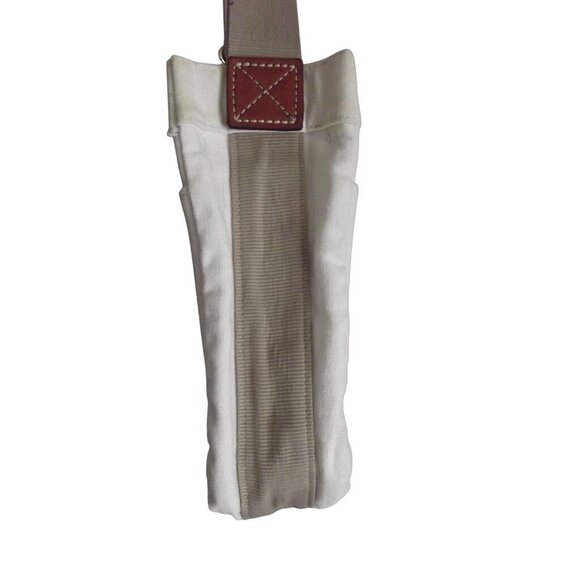 Dooney & Bourke White Canvas Shoulder Crossbody Bag Adjustable Strap & Turn Lock - Picture 11 of 15